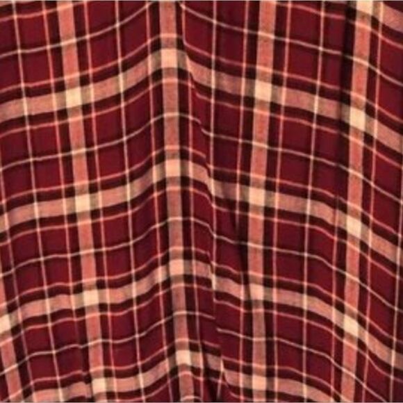 Self Esteem Plaid shirt with lace detail sz lg - Picture 5 of 5